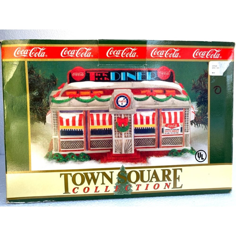 Coca Cola Christmas village Vintage 1993 Town Square